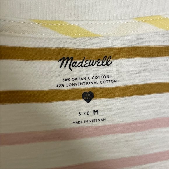 Madewell Whisper Stripe V-neck Tee - Picture 8 of 13